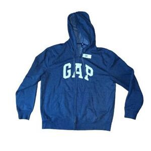 NWT Gap Hooded Full Zip Hoodie Jacket Sz XXL Navy Blue